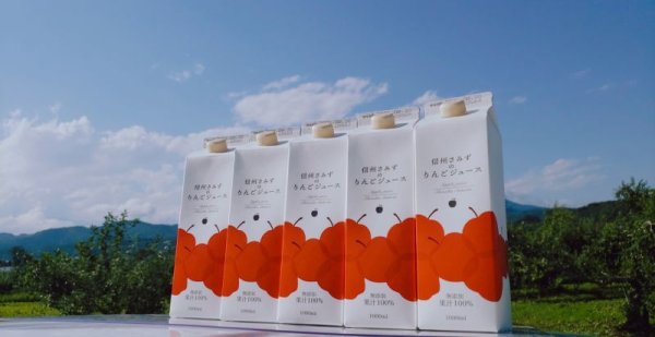 画像1: 無添加　果汁100％  信州さみずのりんごジュース　1,000ml×3本 (1)